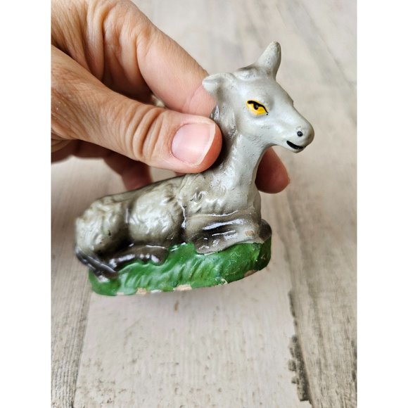Vintage Italian donkey nativity village Xmas decor - Picture 8 of 10
